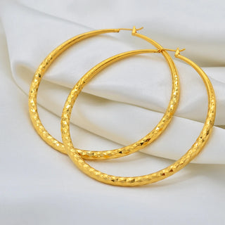 Exaggerated African Round Earrings - Gold Color. Accentuate Your Beauty.