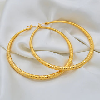 Exaggerated African Round Earrings - Gold Color. Accentuate Your Beauty.