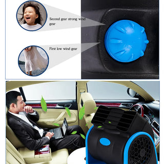 Portable DC 12V-24V Car AC Air Fan Cooler Car Bladeless Air Conditioner Summer Car Vehicle Truck Cooling Air Fan