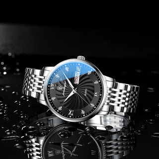 2024 New Top Brand Luxury Mens Watches Luminous Waterproof Stainless Steel Watch Quartz Men Date Calendar Business Wristwatch