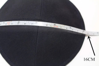 Black Kippah Jewish Solid High Quality beanie hat 16cm Kipot Kippot Jewish Cap