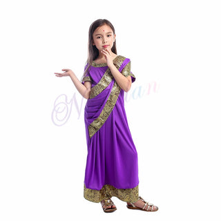 Indian Bollywood Girls India Saree Kaftan Sari Dress Clothing Indian Sari Halloween Costumes