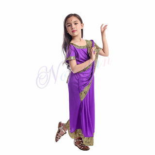 Indian Bollywood Girls India Saree Kaftan Sari Dress Clothing Indian Sari Halloween Costumes