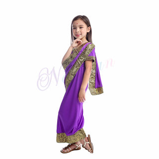 Indian Bollywood Girls India Saree Kaftan Sari Dress Clothing Indian Sari Halloween Costumes