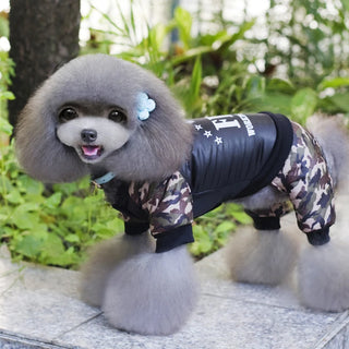 Cool FBI Pet Dog Clothes Overall Thickening Dog Puppy Jumpsuit Costume Warm Winter Clothing For Dogs Ropa Para Perros.