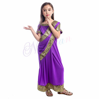 Indian Bollywood Girls India Saree Kaftan Sari Dress Clothing Indian Sari Halloween Costumes