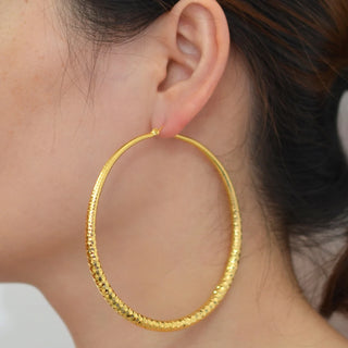 Exaggerated African Round Earrings - Gold Color. Accentuate Your Beauty.