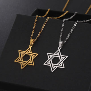 Stainless Steel Star of David Necklace - A Wonderful Star.