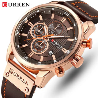 CURREN Brand Watch Men Leather Sports Watches Men & Women's Army Military Quartz Wristwatch Chronograph.