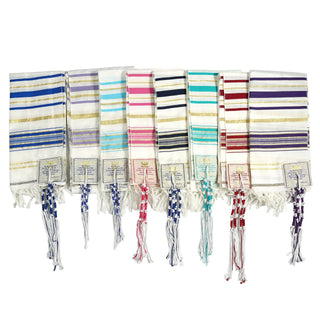 Jewish Tallit Scarf Men/Women Shawl Prayer Israel Style Polyester Pashmina 50x180cm