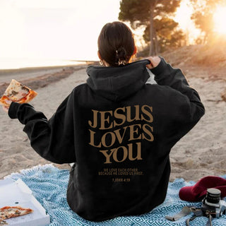 Jesus Loves You Christian Hoodie - Evangelize Without Speaking.