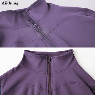 Aiithuug Women's Lightweight Yoga Jacket - Accentuate Your Figure.