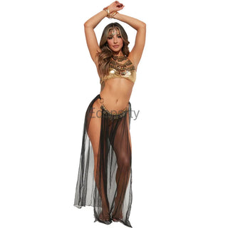 Halloween Party Women Ancient Egyptian Queen Pharaoh Cleopatra Cosplay Costume Sexy Exotic Lingerie Arab Belly Dance Fancy Dress