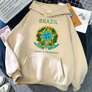 Y2K Aesthetic Brazil Hoodies for Men