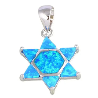 Ocean Blue Jewish Pendant Chai Israel Judaica Jerusalem Hanukkah Jewish Life Symbol Gift