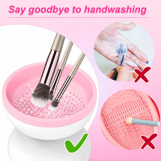 Electric Makeup Brush Cleaner Machine, Silicone Brush Cleaner Machine Beauty Blender Cleanser For Beauty Makeup Brushes