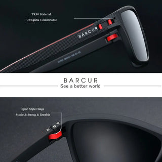 BARCUR Polarized TR90 Sports Sunglasses - Be Fashionable.