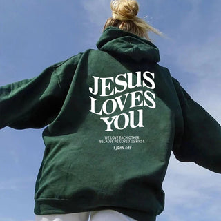 Jesus Loves You Christian Hoodie - Evangelize Without Speaking.