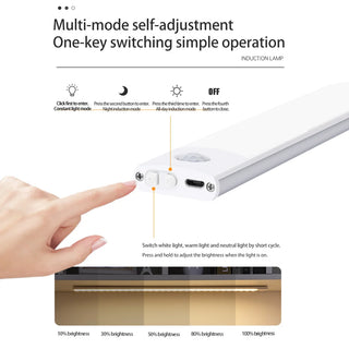 Motion Sensor Cabinet Light 3 Color Options USB Rechargeable - Protect Your Vision.