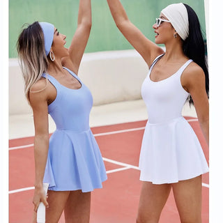 Slim Fit Tennis Dress with Chest Pads - Look Professional Playing The Game.