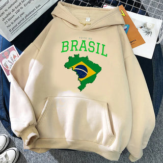 Y2K Aesthetic Brazil Hoodies for Men