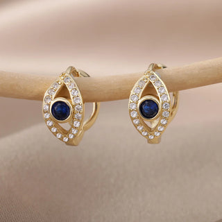 Stainless Steel Zircon Hoop Earrings - Accentuate Your Beauty.