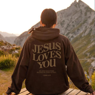 Jesus Loves You Christian Hoodie - Evangelize Without Speaking.