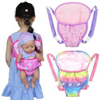 Doll Backpack for 43cm Dolls Mini Carry Bag Baby Born Suit Suitable 18 Inch Dolls American Girl's Birthday Present Doll Bag