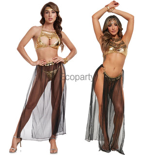 Halloween Party Women Ancient Egyptian Queen Pharaoh Cleopatra Cosplay Costume Sexy Exotic Lingerie Arab Belly Dance Fancy Dress