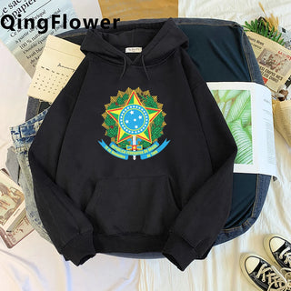 Y2K Aesthetic Brazil Hoodies for Men