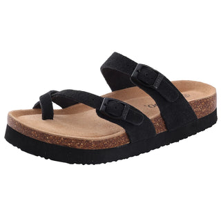 Comwarm Women's Suede Mules Slippers; Men Clogs Cork Insole Sandals With Arch Support Outdoor Beach Slides Home Shoes