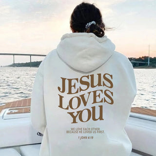 Jesus Loves You Christian Hoodie - Evangelize Without Speaking.