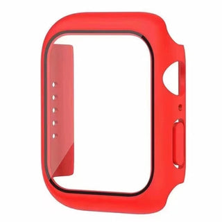 Glass+Cover For Apple Watch case 9 8 7 6 SE 5 iWatch Accessorie Screen Protector Apple watch serie 44mm 40mm 41mm 45mm 42mm 38mm