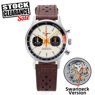 Sugess Watch of Men & Women Chronograph Mechanical Wristwatches with Seagull ST19 Swanneck Movement Pilot Sapphire Crystal Racing V2 New