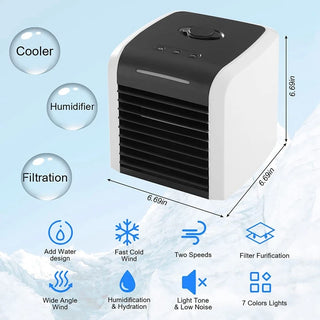 Portable Air Conditioner,Mini Personal Evaporative Air Cooler Desk Fan