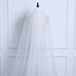 Wholesale White Ivory Cheap 3 Meter Cathedral Wedding Veil One-layer Long Cut Edge Bride Veils 2024