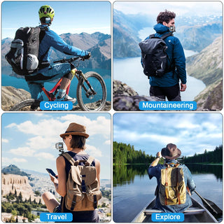 360 Degree Rotary Backpack Clip Accessories for Gopro Hero 12 11 10 9 8 Osmo Pocket Action Camera Shoulder Belt Phone Fixed