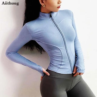 Aiithuug Women's Lightweight Yoga Jacket - Accentuate Your Figure.